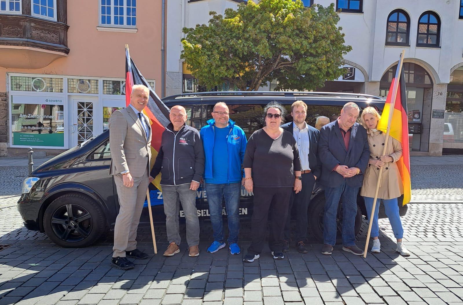 AfD-Kreisverband Nordhausen im Austausch mit Bürgern in Bleicherode
